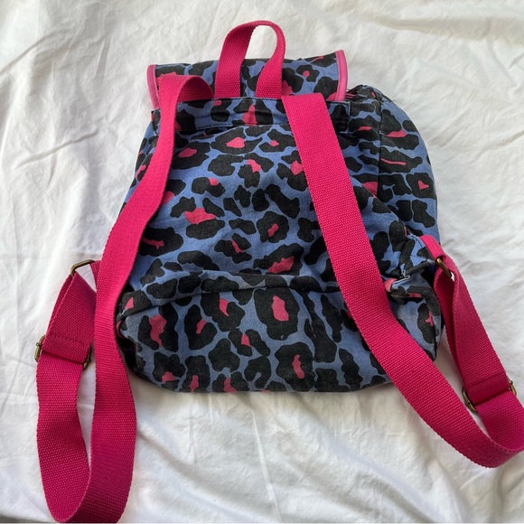 💘blue and pink leopard print mini backpack💘 - Picture 2 of 4